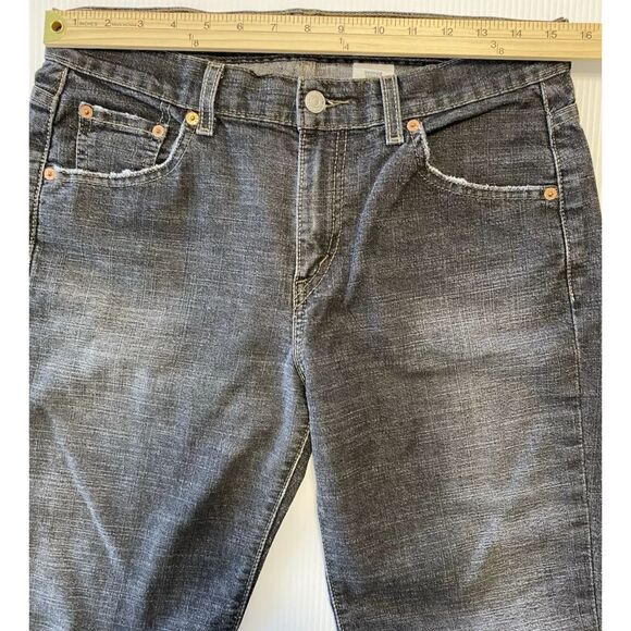 Levis 505 Nouveau Women's Size 8 (31x30) Low Rise Straight Stretch Jeans Black - Picture 6 of 11